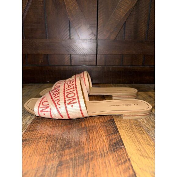 BCBGeneration Kana Tan and Red Sandals Size 8.5 - Picture 2 of 12